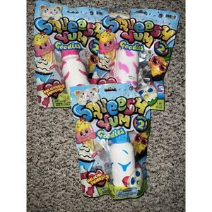 3- Squeesh Yum Goodies ICE‎ CREAM CONES - 2 PINK & 1 BLUE - Moo Milk